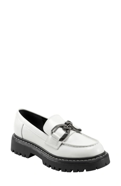 Marc Fisher Ltd Trisca Chain Casual Loafers In White