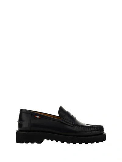 Bally Lug-sole Leather Loafers In Black