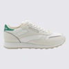 REEBOK REEBOK WHITE AND GREEN LEATHER SNEAKERS