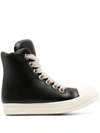 RICK OWENS RICK OWENS LEATHER HIGH-TOP SNEAKERS