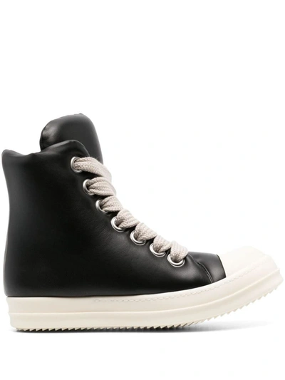Rick Owens Leather High-top Sneakers In Multi-colored