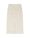 Rochas Pencil Skirt In Embroidery In White