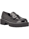 Calvin Klein Suzie 2 Womens Patent Lug Sole Penny Loafers In Black