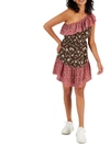 Bar Iii Women's Asymmetrical One-shoulder Ruffled Dress, Created For Macy's In Multi