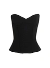 BALENCIAGA BUSTIER TOP TOPS BLACK