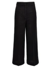 MOSCHINO CROPPED BOUCLÈ PANTS BLACK