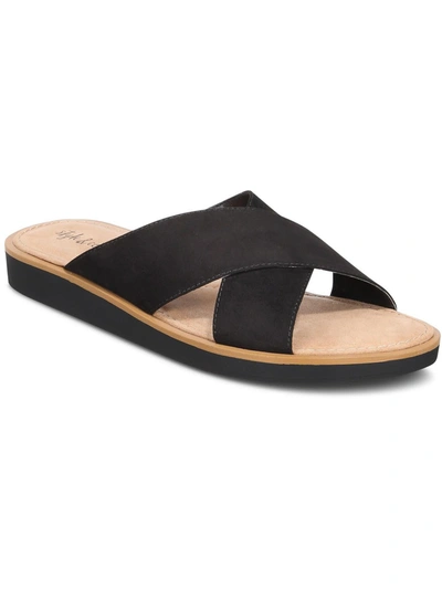 Style & Co Melodyy Womens Slip On Open Toe Slide Sandals In Multi