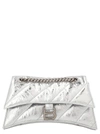 Balenciaga Crush Small Quilted Metallic Chain Shoulder Bag