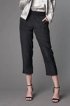 Lola And Sophie Cropped Pull-on Pant In Black In Black