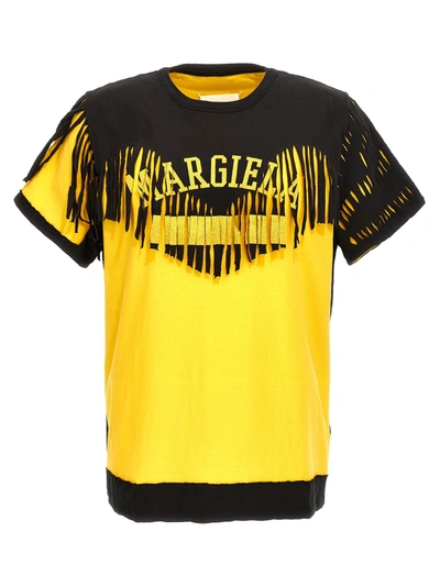Maison Margiela Man T-shirt Stampa In Yellow