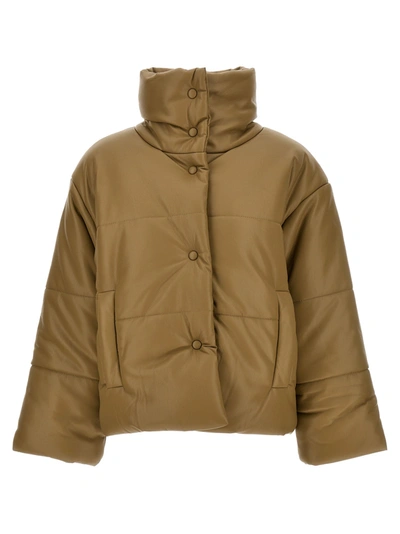 Nanushka Hide Down Jacket In Beis