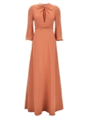 GIAMBATTISTA VALLI LONG CREPE DRESS DRESSES PINK