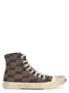 Balenciaga Paris Distressed Logo-embroidered Canvas High-top Sneakers