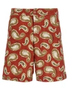 Jacquemus Orange & Green Le Raphia 'le Short Pingo' Shorts