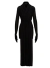 Balenciaga Draped Asymmetric Satin-jersey Maxi Dress