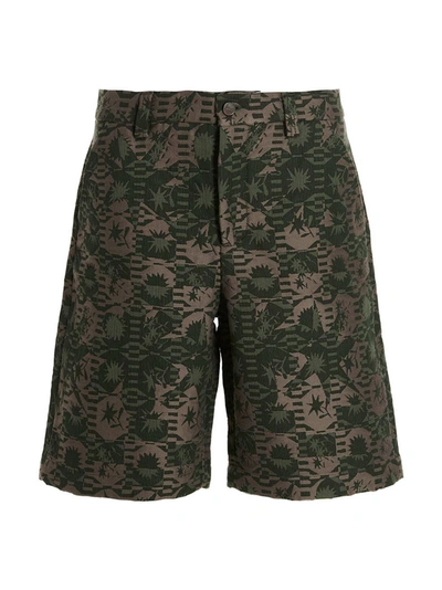 Jacquemus Abstract-embroidery Bermuda Shorts In Multicolor