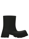 Balenciaga Low Heels Ankle Boots In Black Rubber/plasic