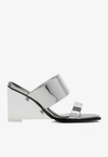 ALEXANDER MCQUEEN 75 DOUBLE-STRAP WEDGE SANDALS