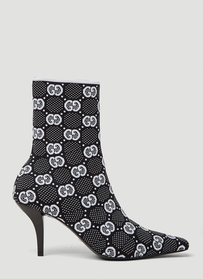Gucci Interlocking-g Ankle Boots In Black
