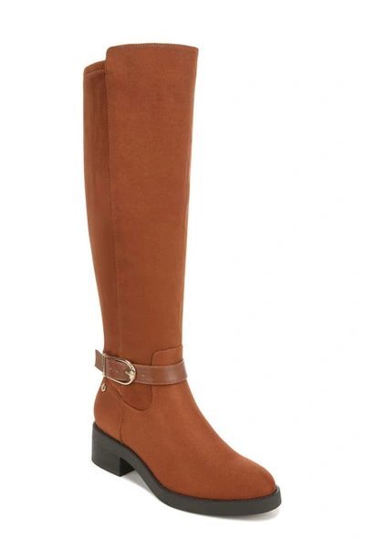 Lifestride Brooks Knee High Boot In Walnut Brown Microsuede