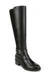 Lifestride Brooks Knee High Boot In Black Faux Leather