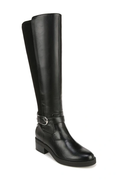 Lifestride Brooks Knee High Boot In Black Faux Leather