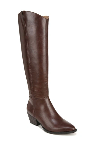 Lifestride Reese Knee High Boot In Brown Faux Leather