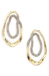 Alexis Bittar Solanales Crystal Double Loop Earrings In Crystals