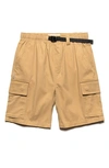 TAIKAN BELTED STRETCH COTTON CARGO SHORTS