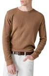 Lucky Brand Garment Dye Thermal T-shirt In Coffee Liqueur