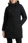 Lauren Ralph Lauren Hooded Puffer Jacket In Black