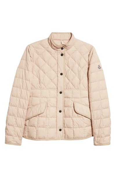 Moncler Courlis Quilted Down Jacket In Light Beige