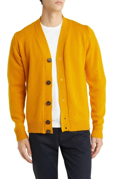 Peregrine Makers Stitch Wool Cardigan In Honey