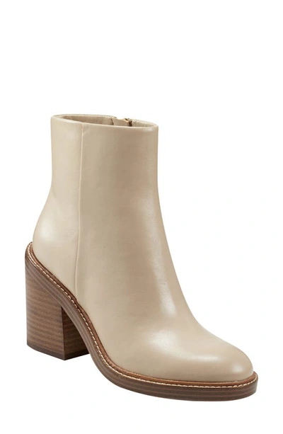 Marc Fisher Ltd Haleena Leather Ankle Boots In Light Natural