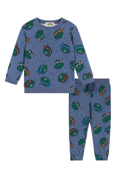 Andy & Evan X Teenage Mutant Ninja Turtles® Sweatshirt & Sweatpants Set In Blue Turtles
