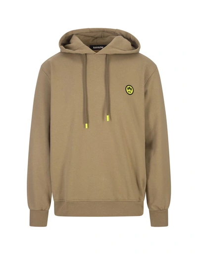 Barrow Burnt Sand Hoodie With Logo On Chest In Brown