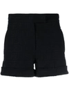 Fendi Ff Denim Shorts In Black