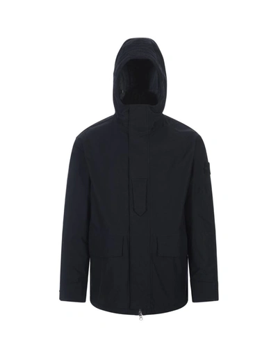 Stone Island Ghost Stretch Multi Layer Fusion Jacket In Navy Blue