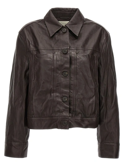 Studio Nicholson Tahoe Leather Jacket In Brown