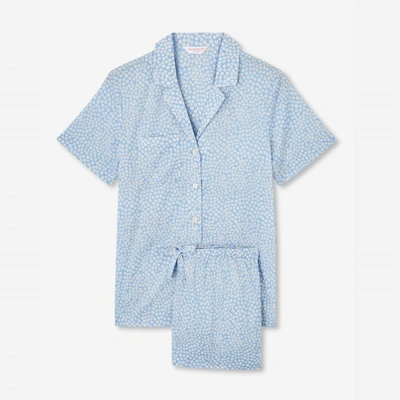 Derek Rose Women's Printed Shortie Pajama Set In Blue