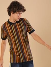 CAMPUS SUTRA MEN STRIPED STYLISH CASUAL POLO T-SHIRT