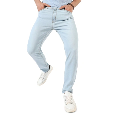 Campus Sutra Men's Light-washed Denim Jeans In Blue