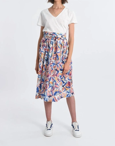 Molly Bracken Floral Print Midi Skirt In Multi