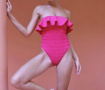 Cleobella Amelia One Piece Swimsuit In Magenta In Pink