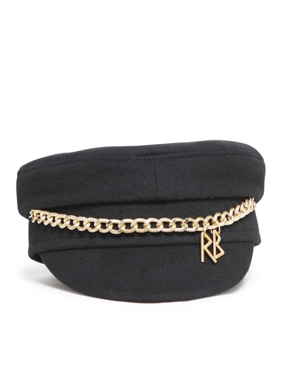 Ruslan Baginskiy Chain-detail Baker Boy Hat In Black