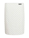 Miu Miu Polka-dot Silk Chiffon Pencil Skirt In White