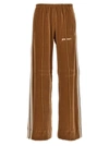 Palm Angels Velvet Trousers With Contrasting Color Stripe