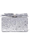 EDIE PARKER WOLF GLITTERED ACRYLIC BOX CLUTCH