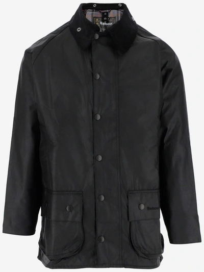 Barbour Ashby Waxed Jacket In Nero