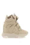 Isabel Marant Balskee Perforated Detailed Sneakers In Beige